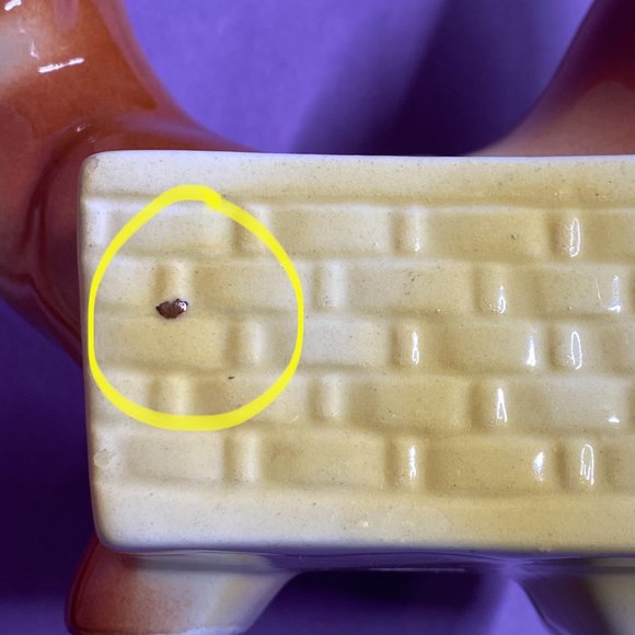 MidCentury 1950’s Dachshund Kitschy Ceramic Dresser Caddy Trinket Planter - Picture 6 of 9